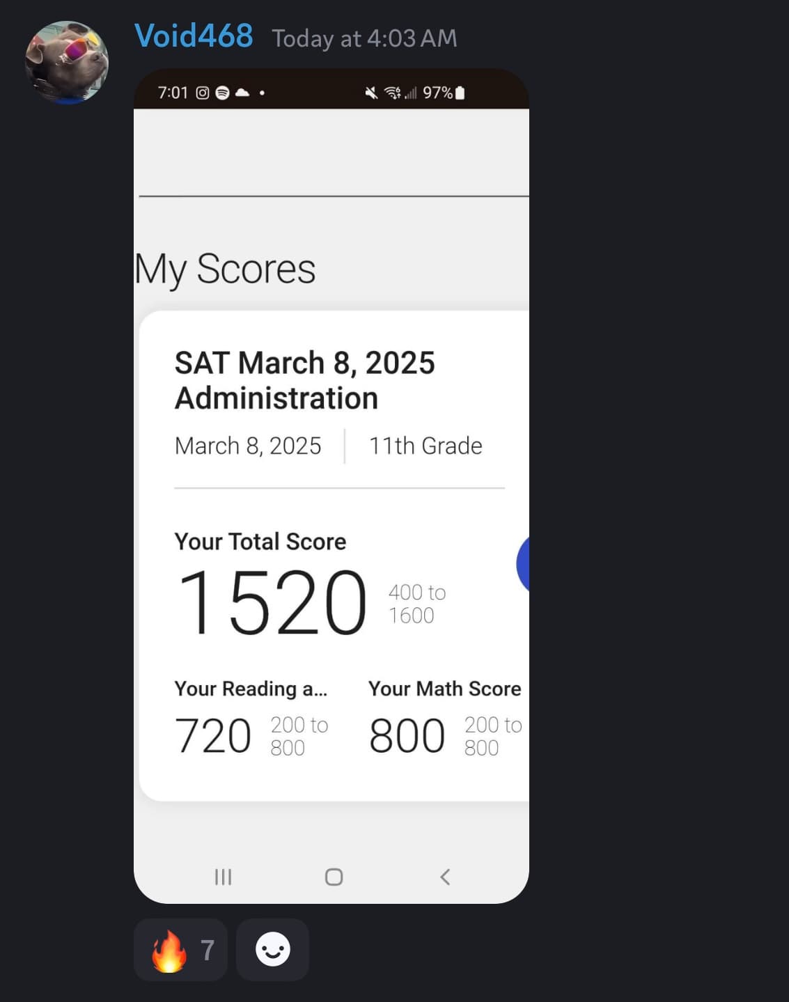Score screenshot