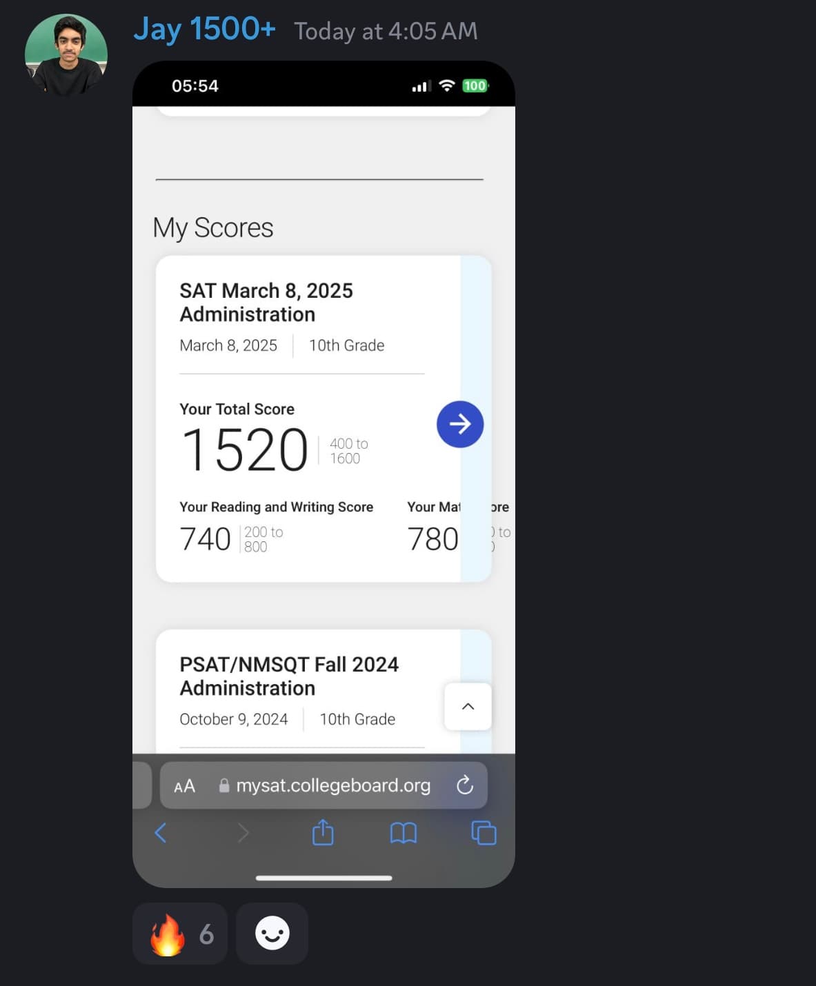 Score screenshot
