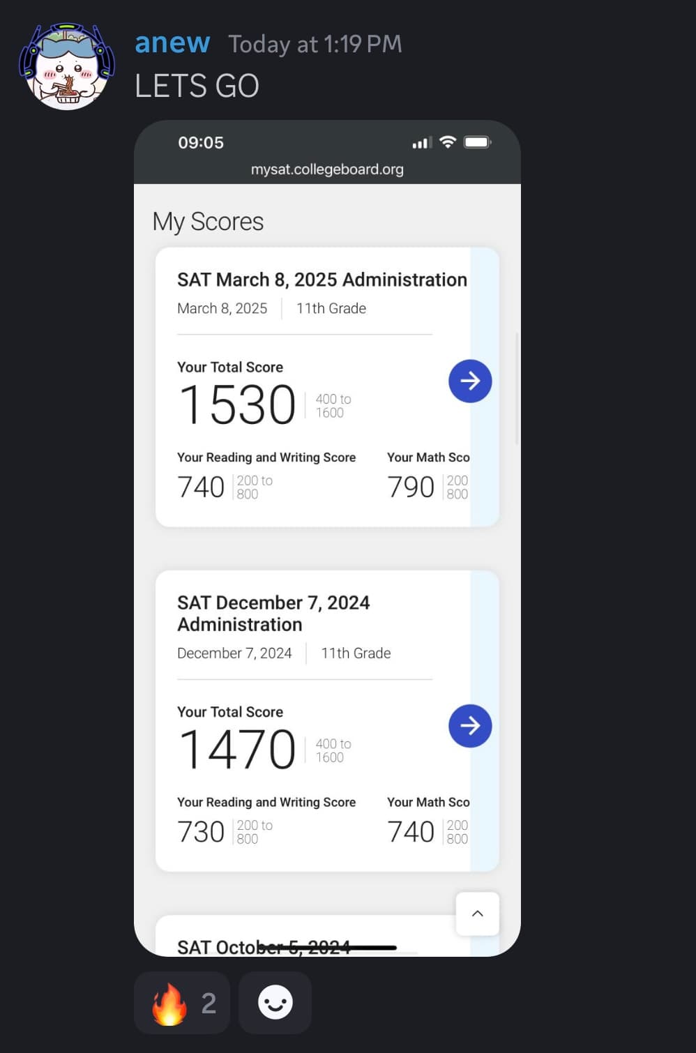 Score screenshot