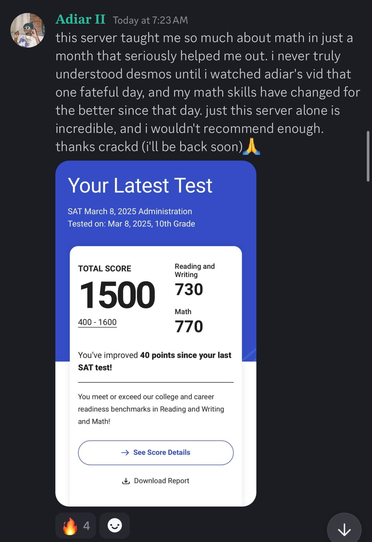 Score screenshot