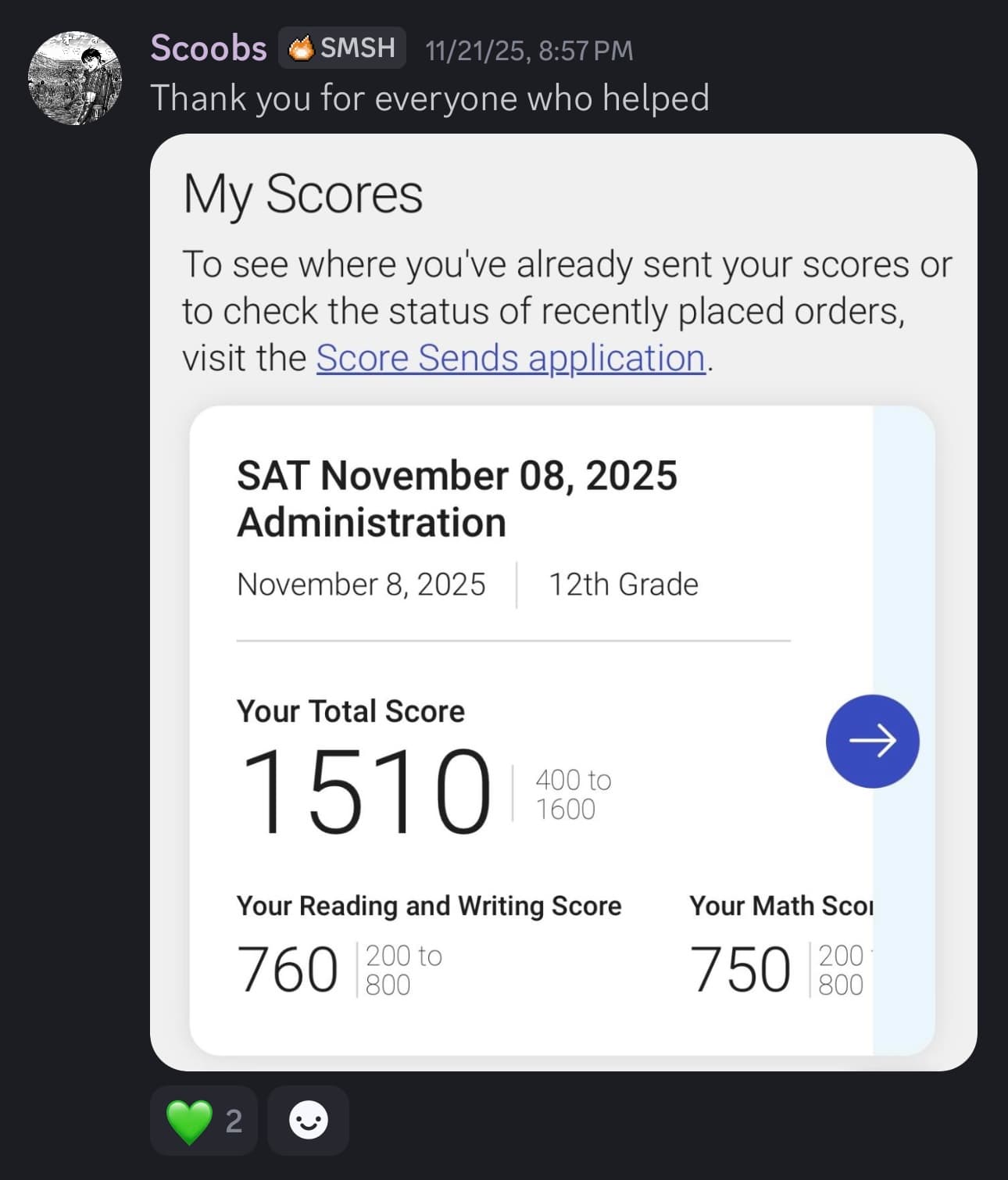 Score screenshot