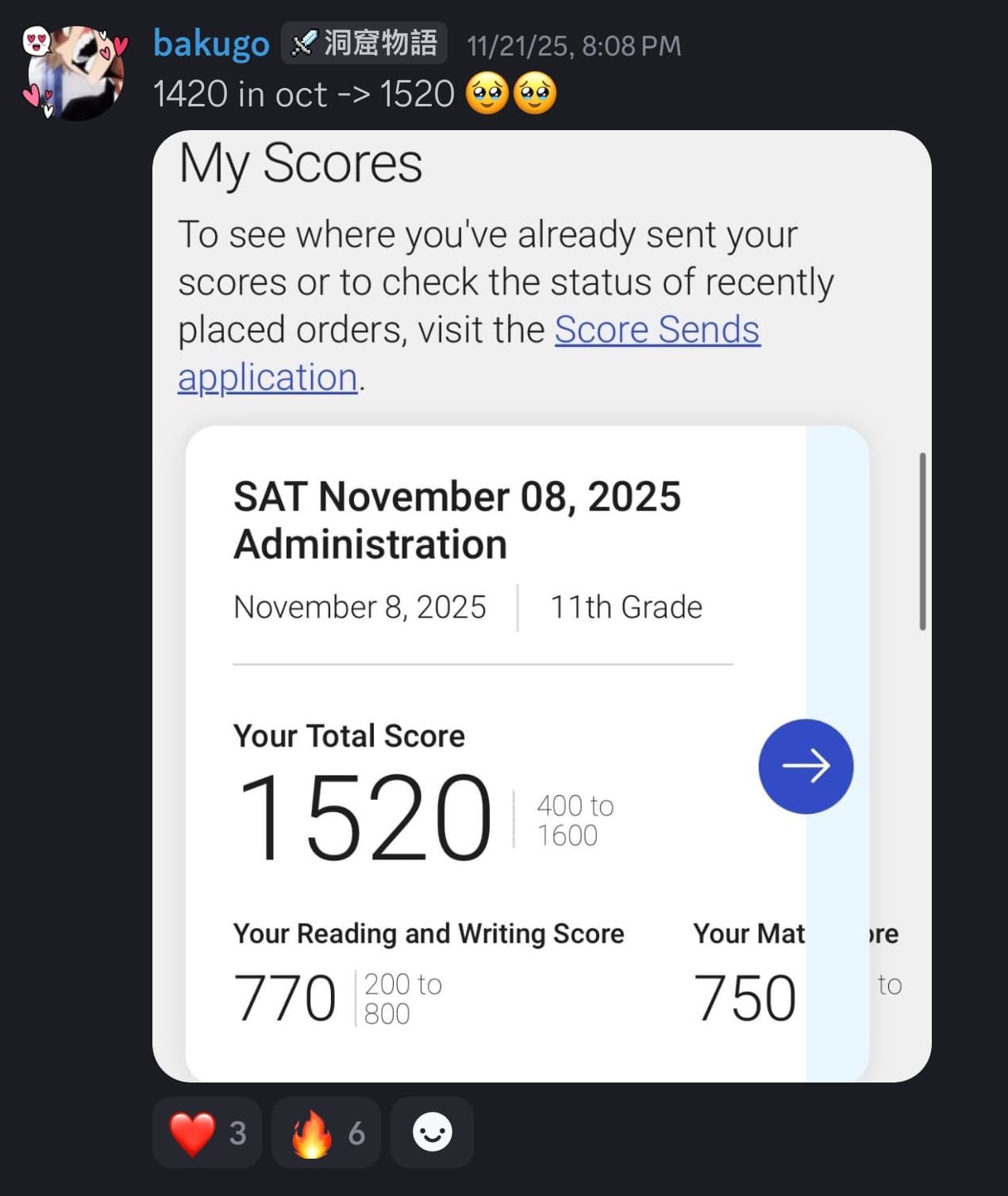 Score screenshot