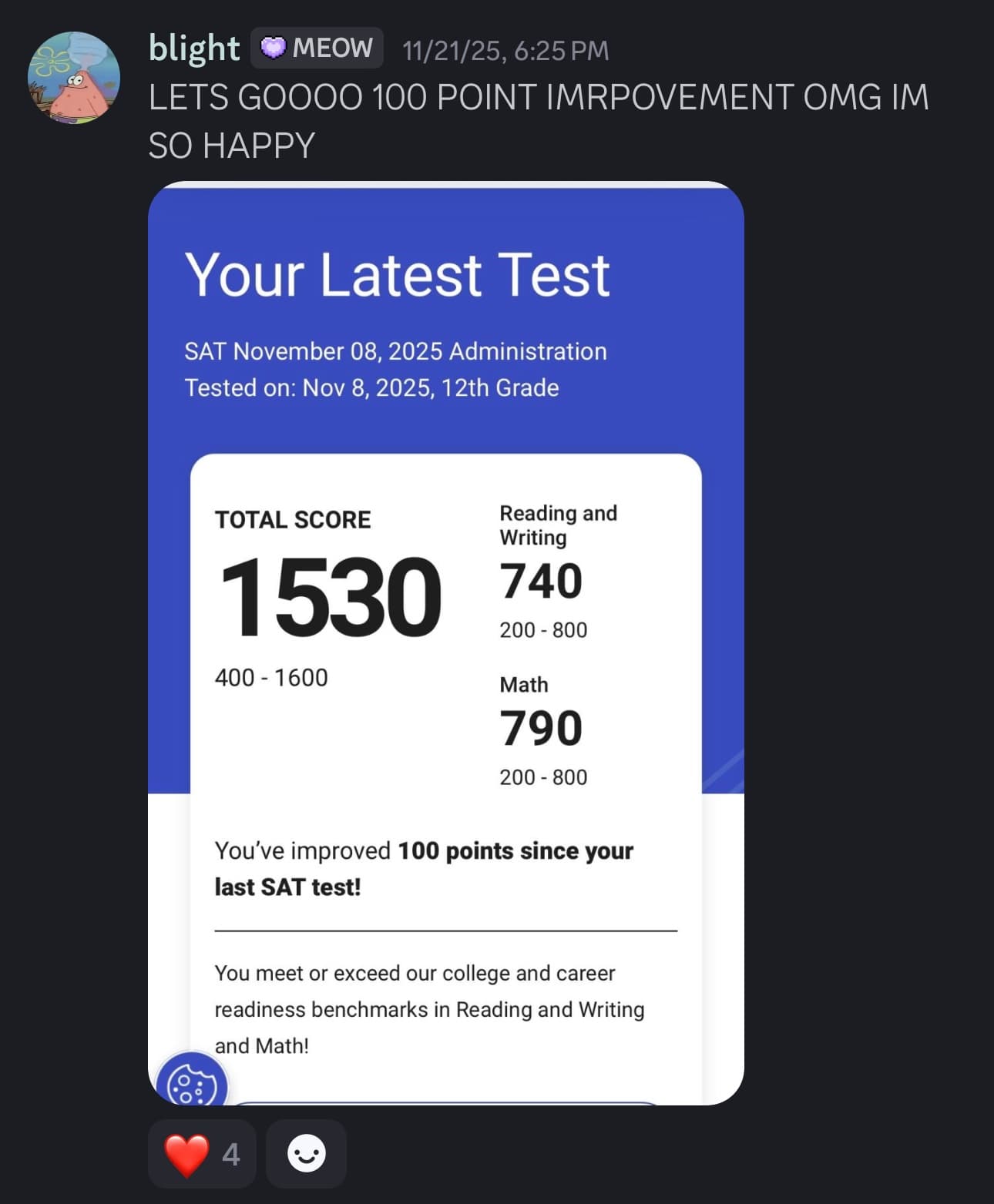 Score screenshot