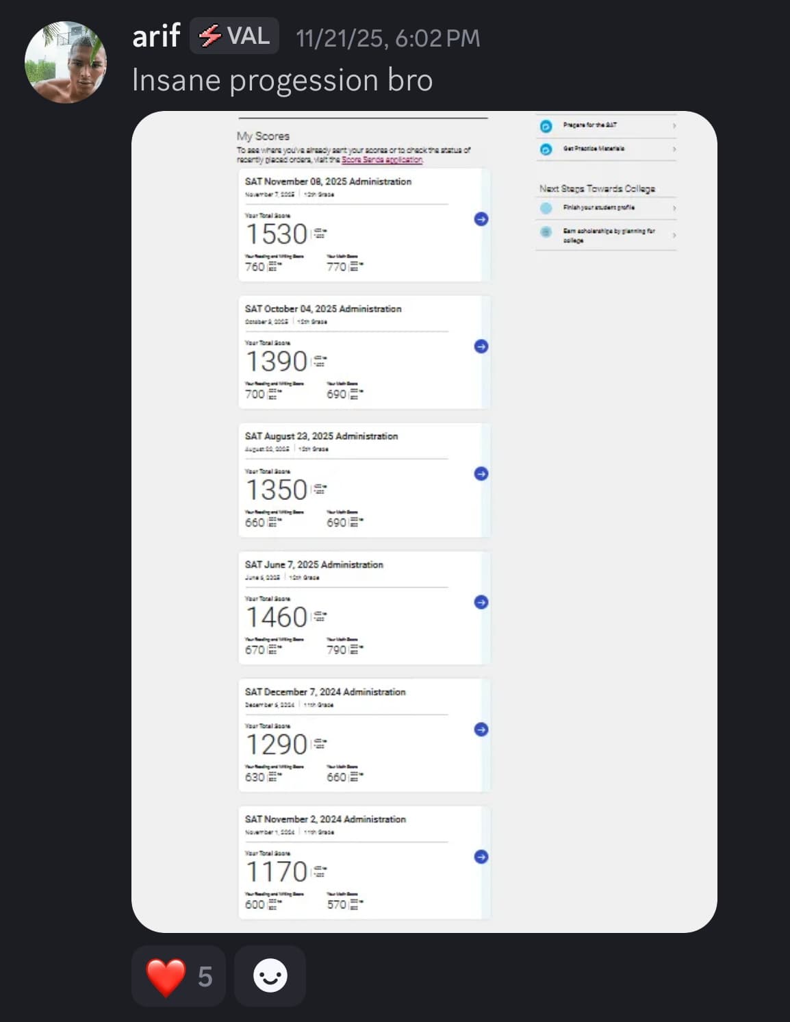 Score screenshot