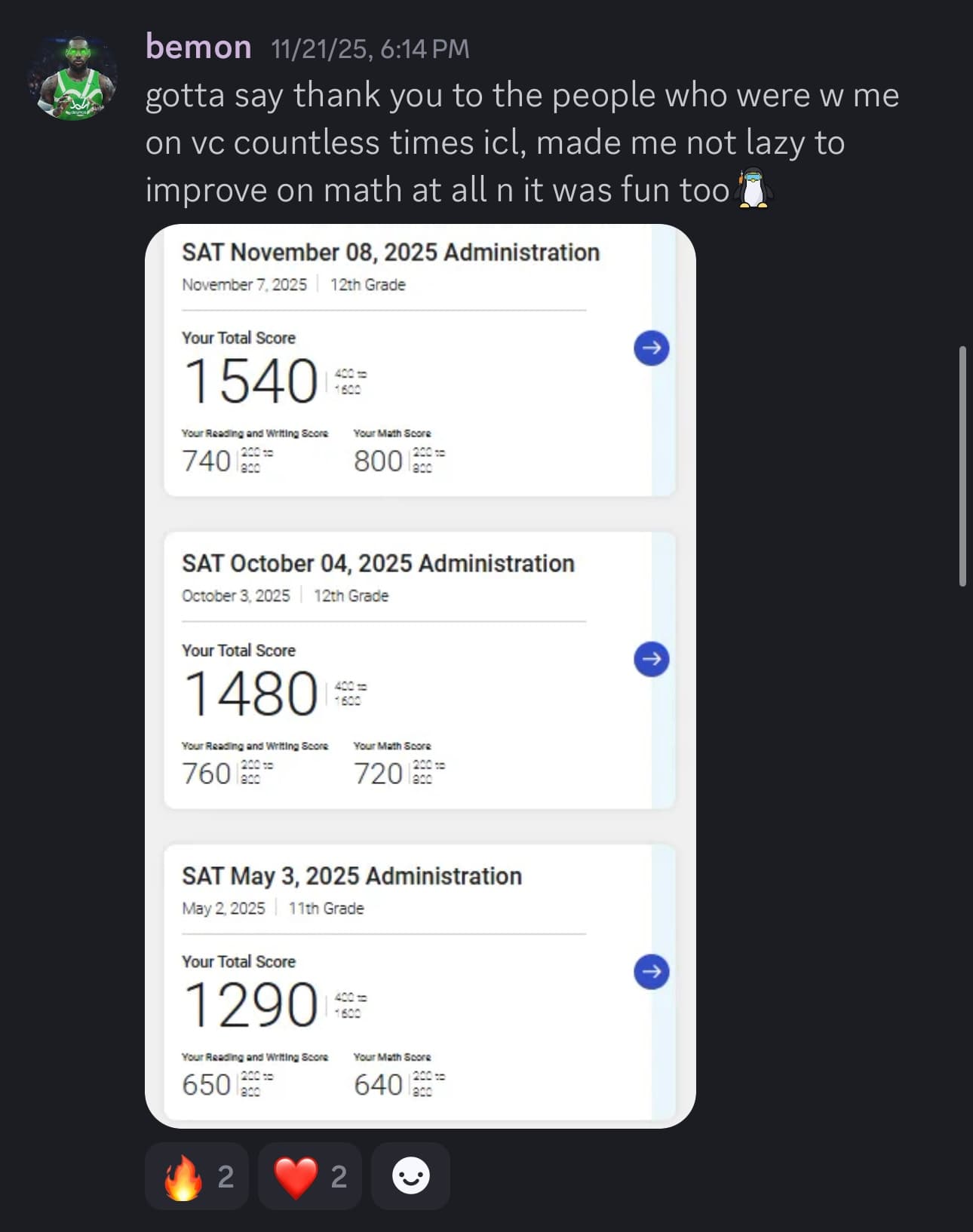 Score screenshot