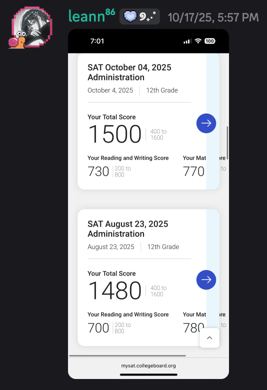 Score screenshot