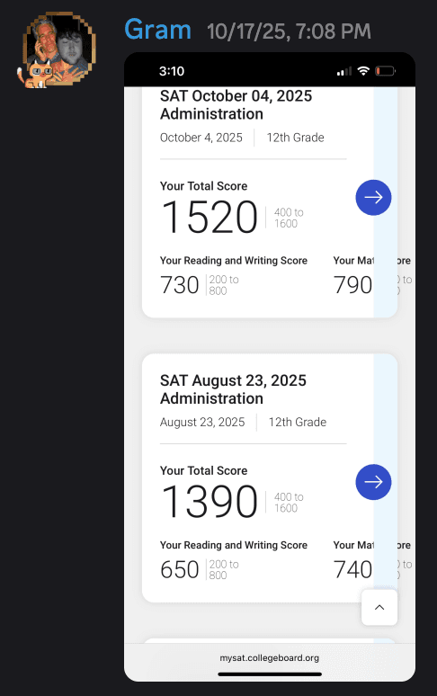 Score screenshot