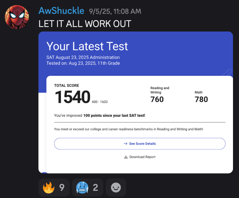 Score screenshot