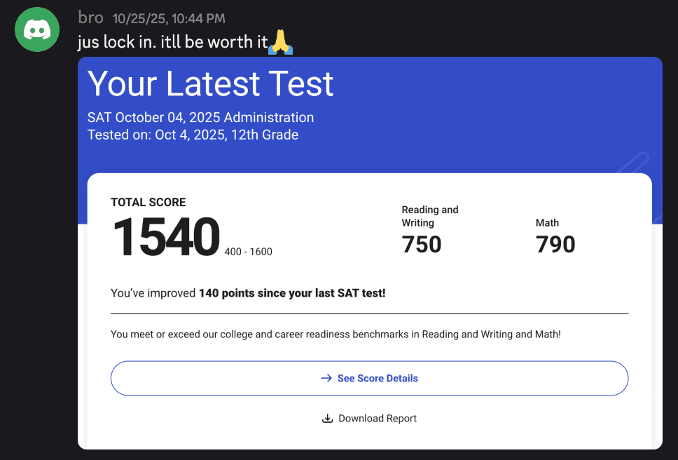 Score screenshot