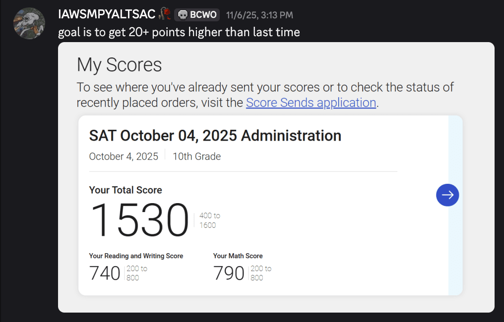 Score screenshot