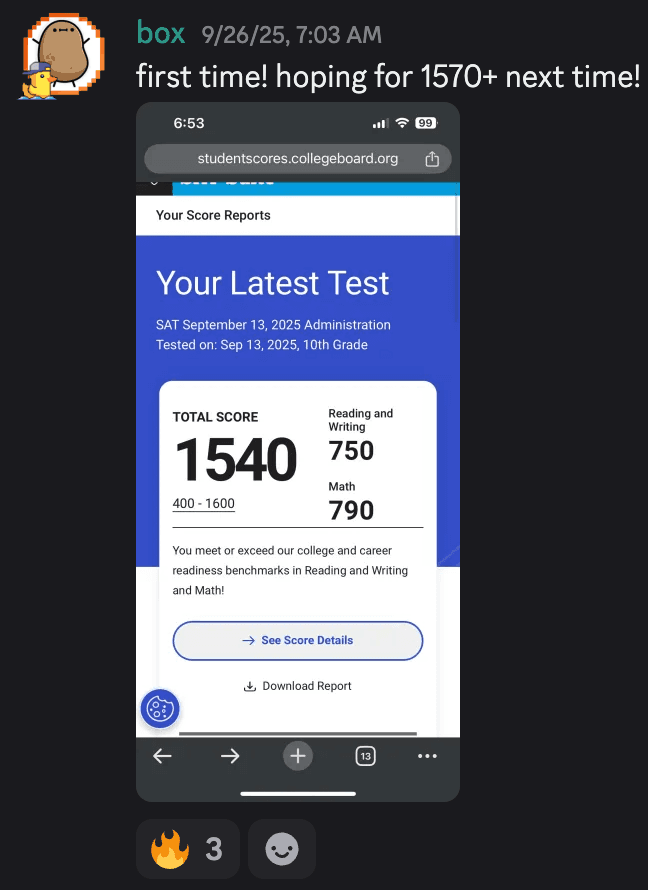 Score screenshot