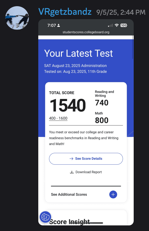 Score screenshot