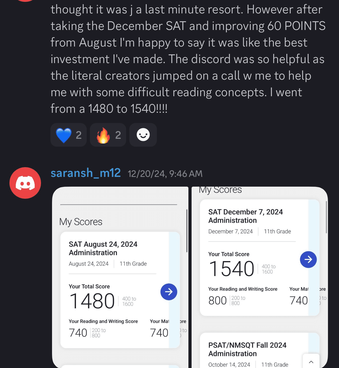 Score screenshot