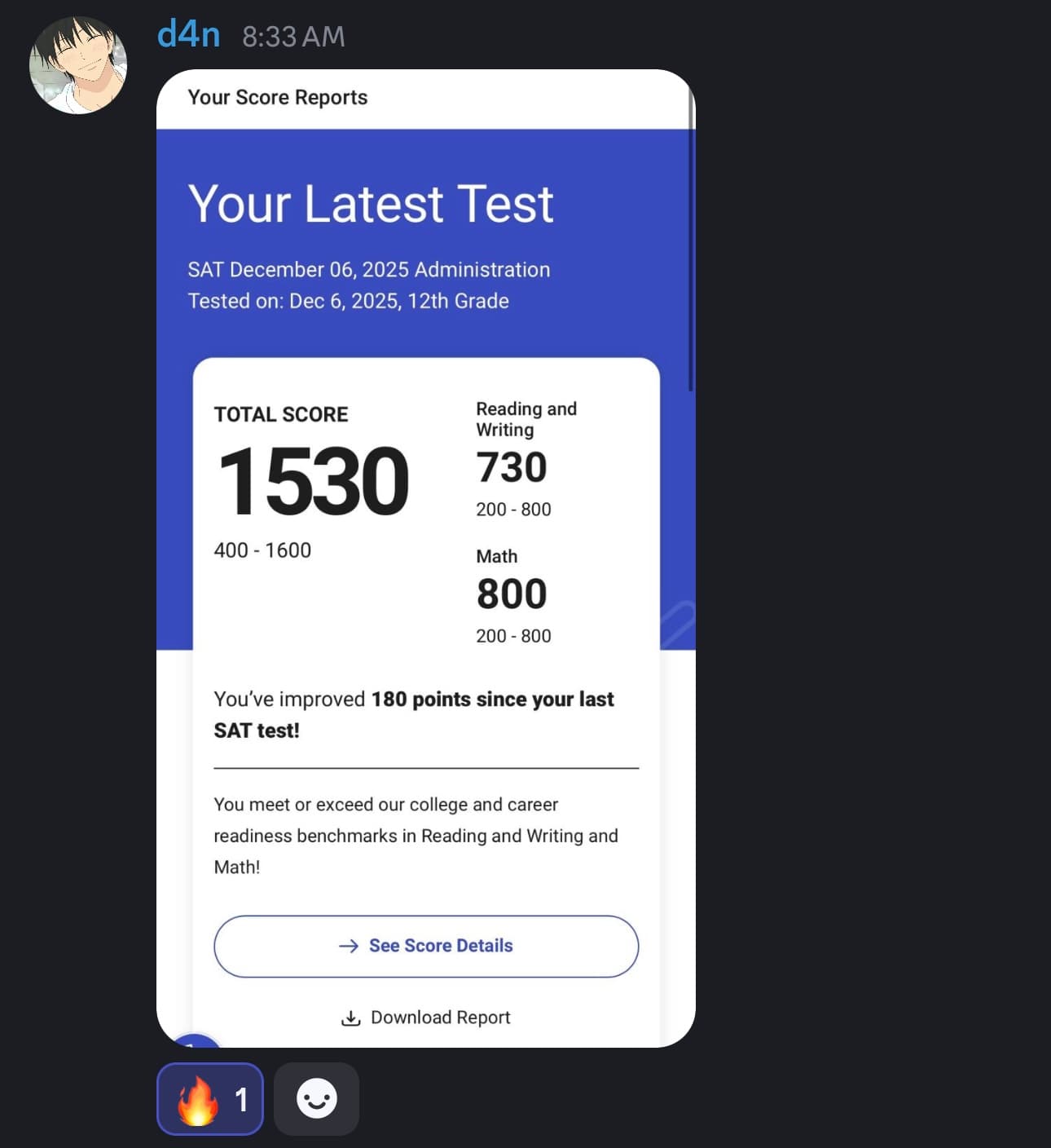 Score screenshot