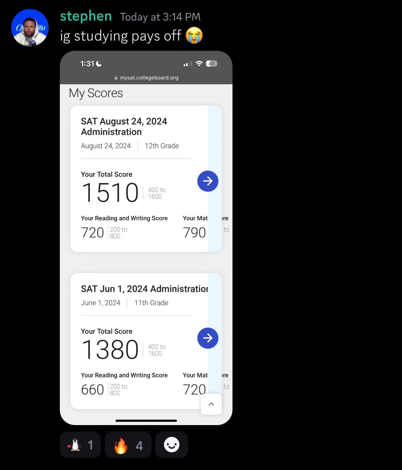 Score screenshot