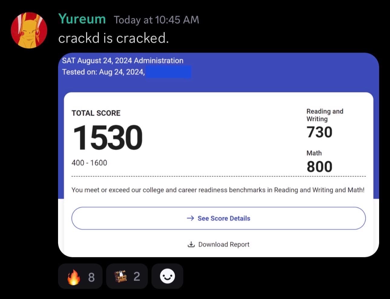 Score screenshot