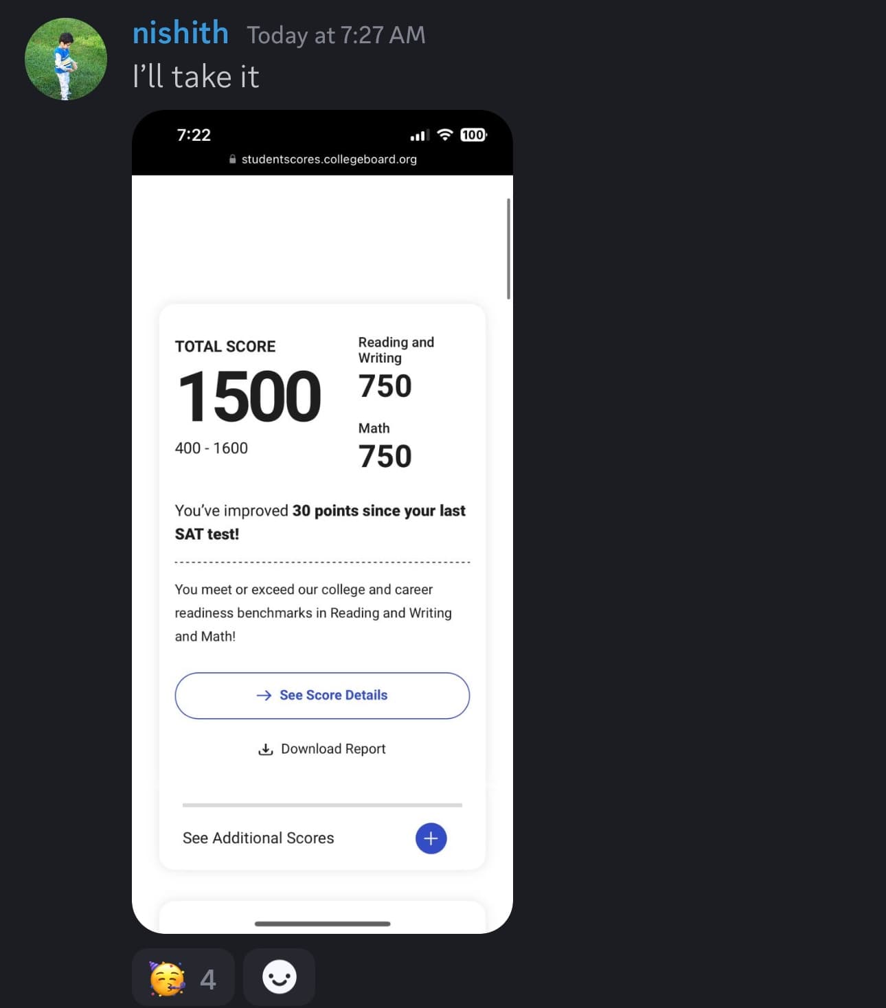 Score screenshot