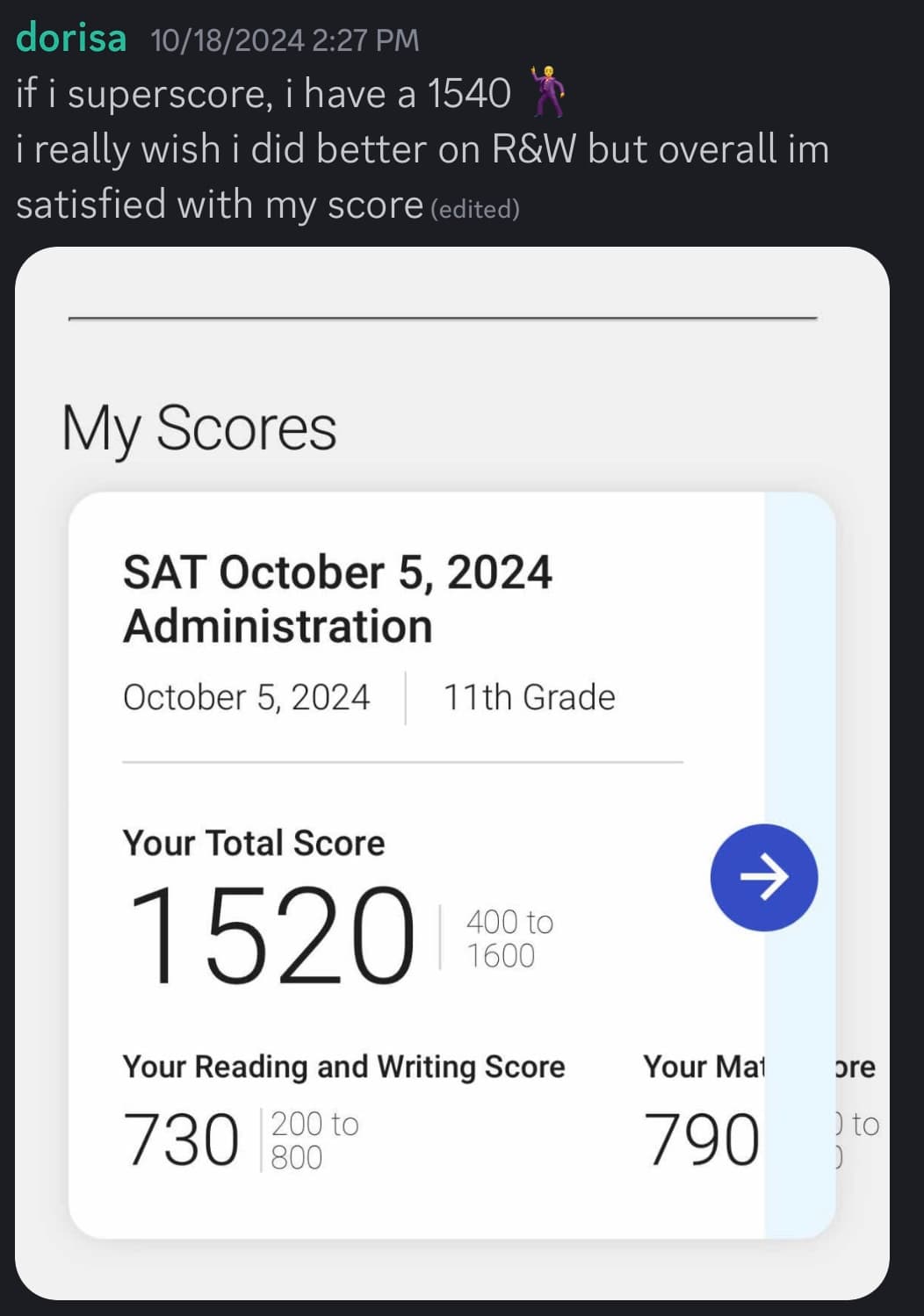 Score screenshot