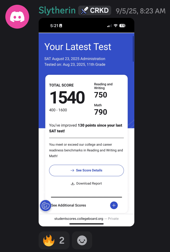 Score screenshot