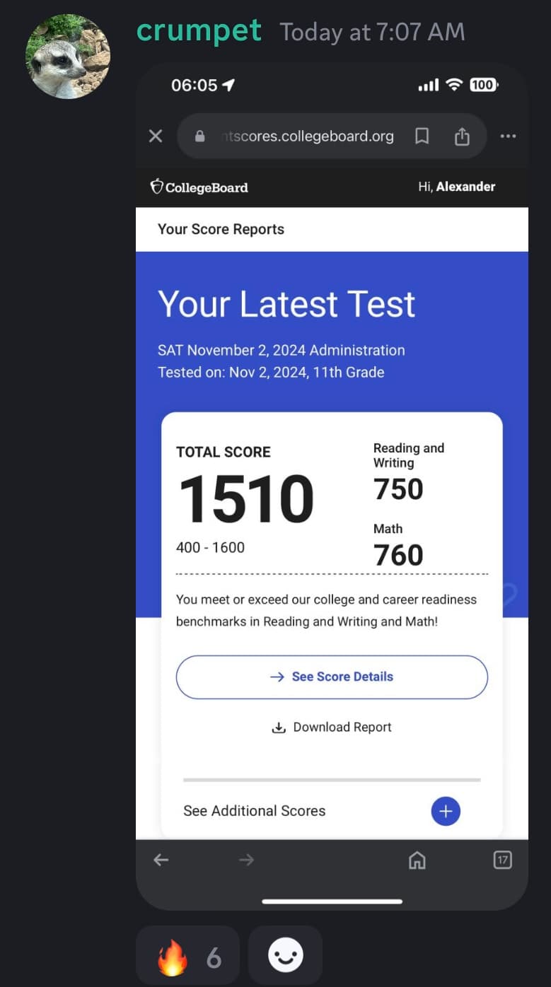 Score screenshot