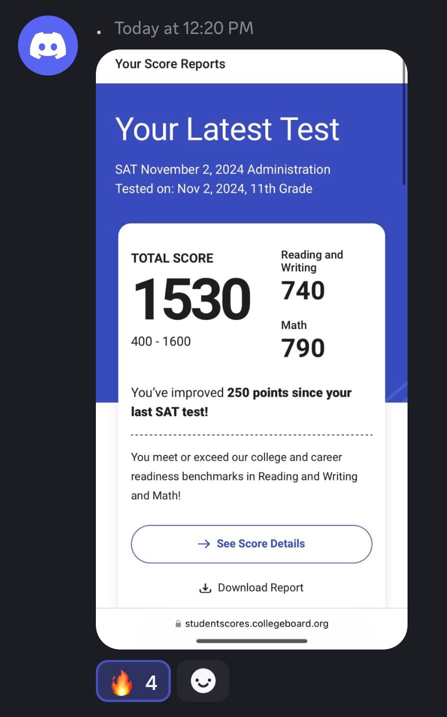 Score screenshot