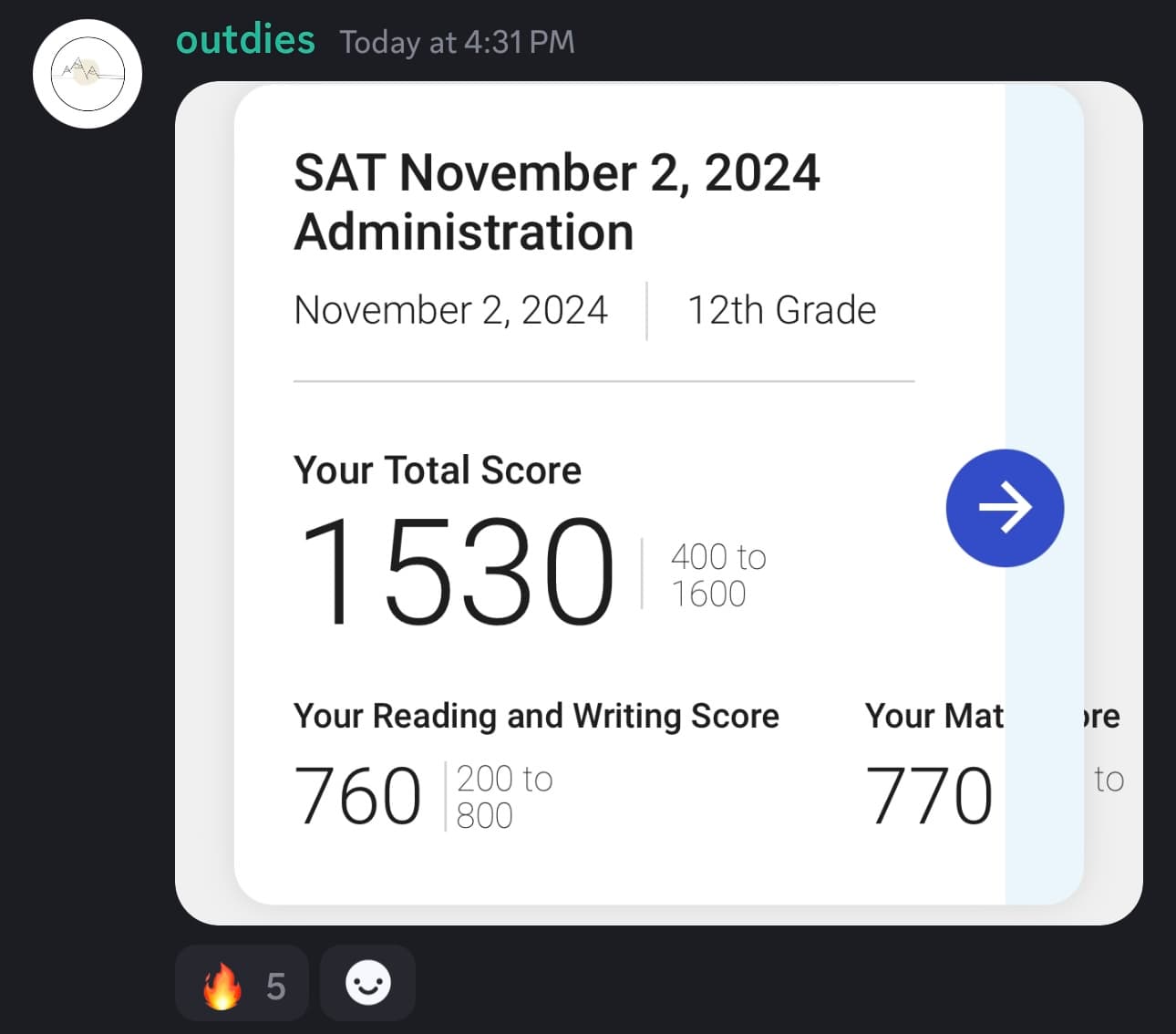 Score screenshot