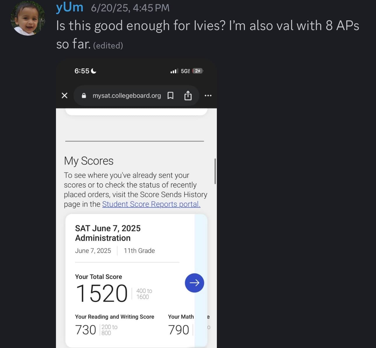 Score screenshot