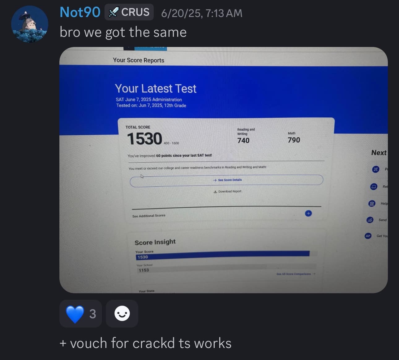 Score screenshot