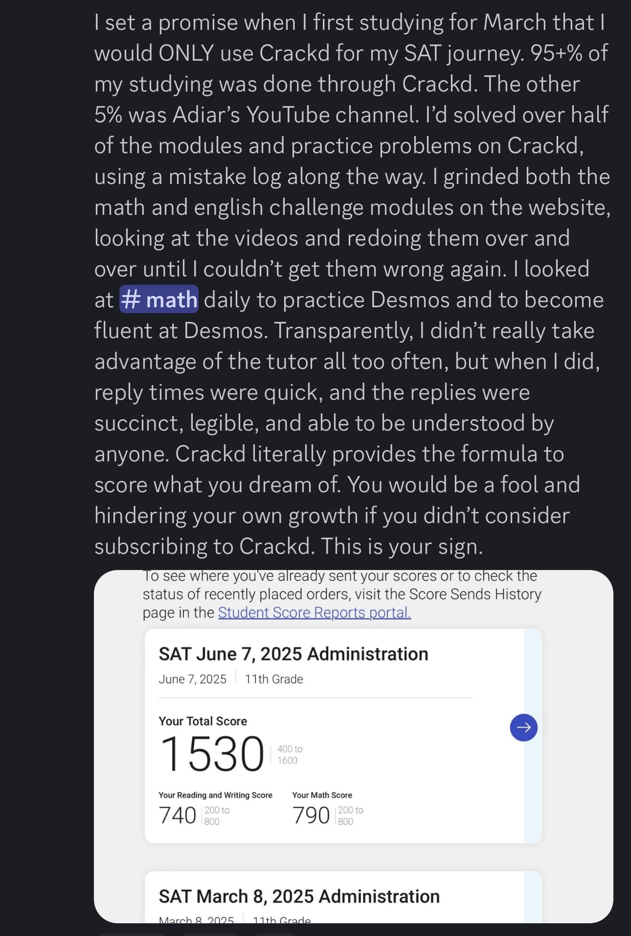 Score screenshot