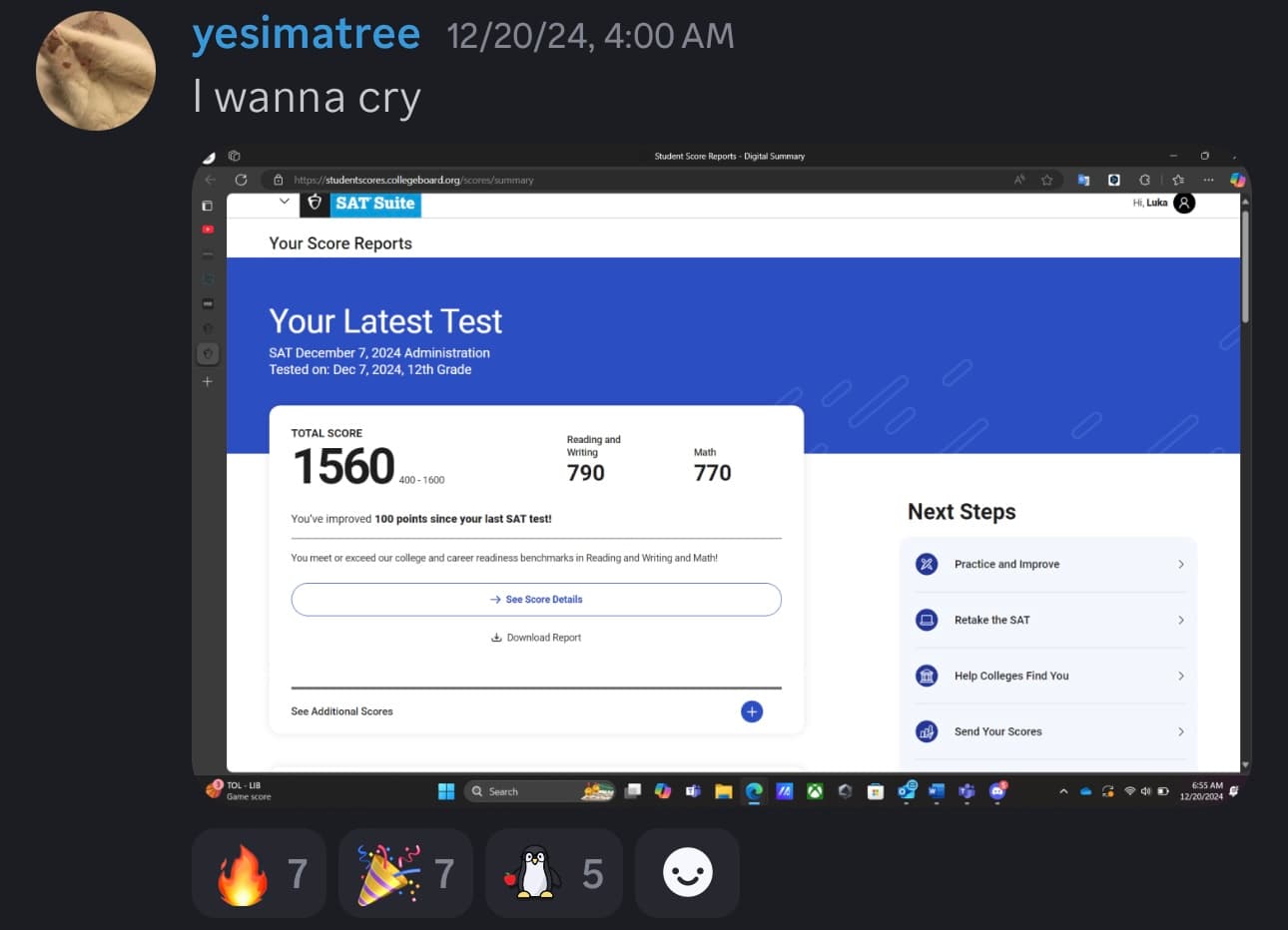 Score screenshot