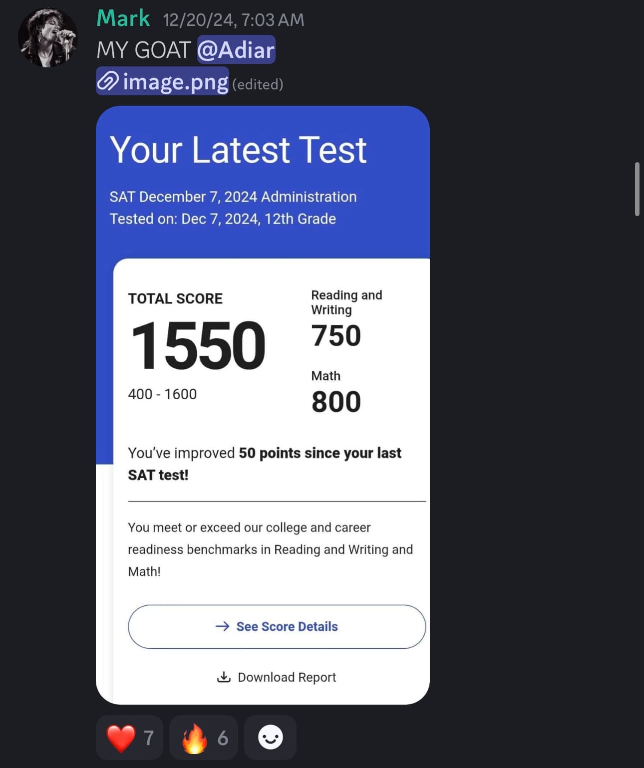 Score screenshot