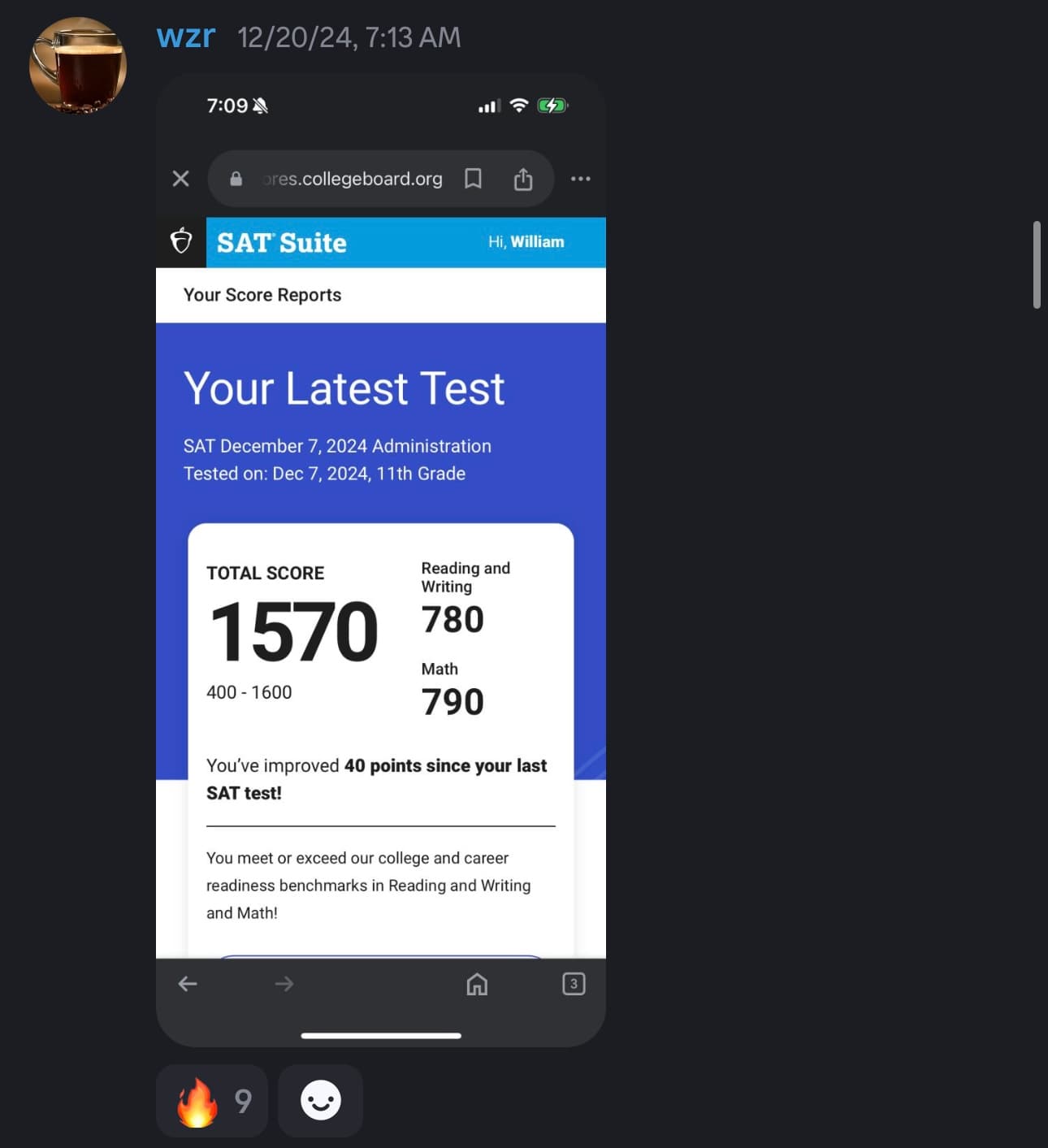 Score screenshot