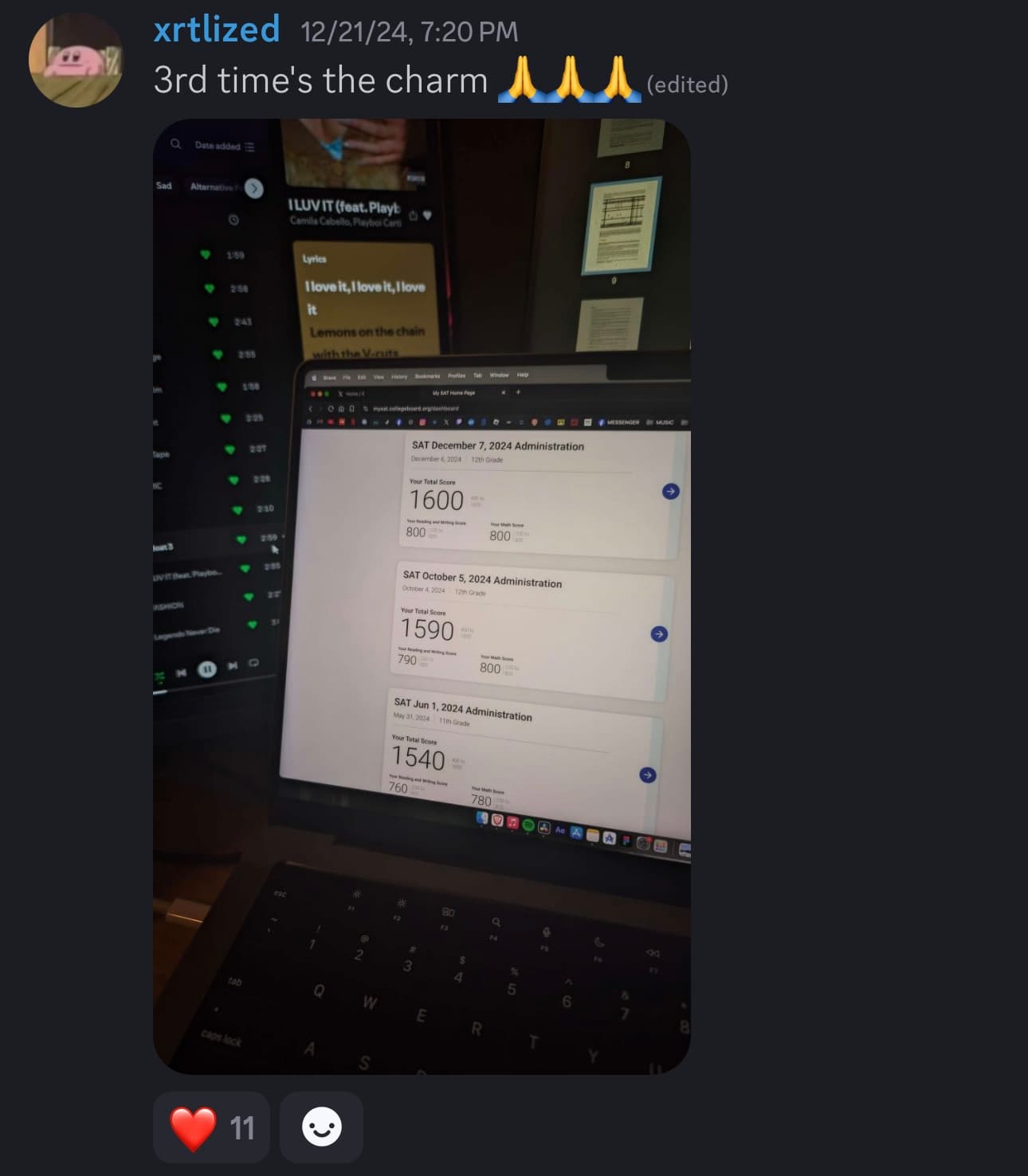 Score screenshot