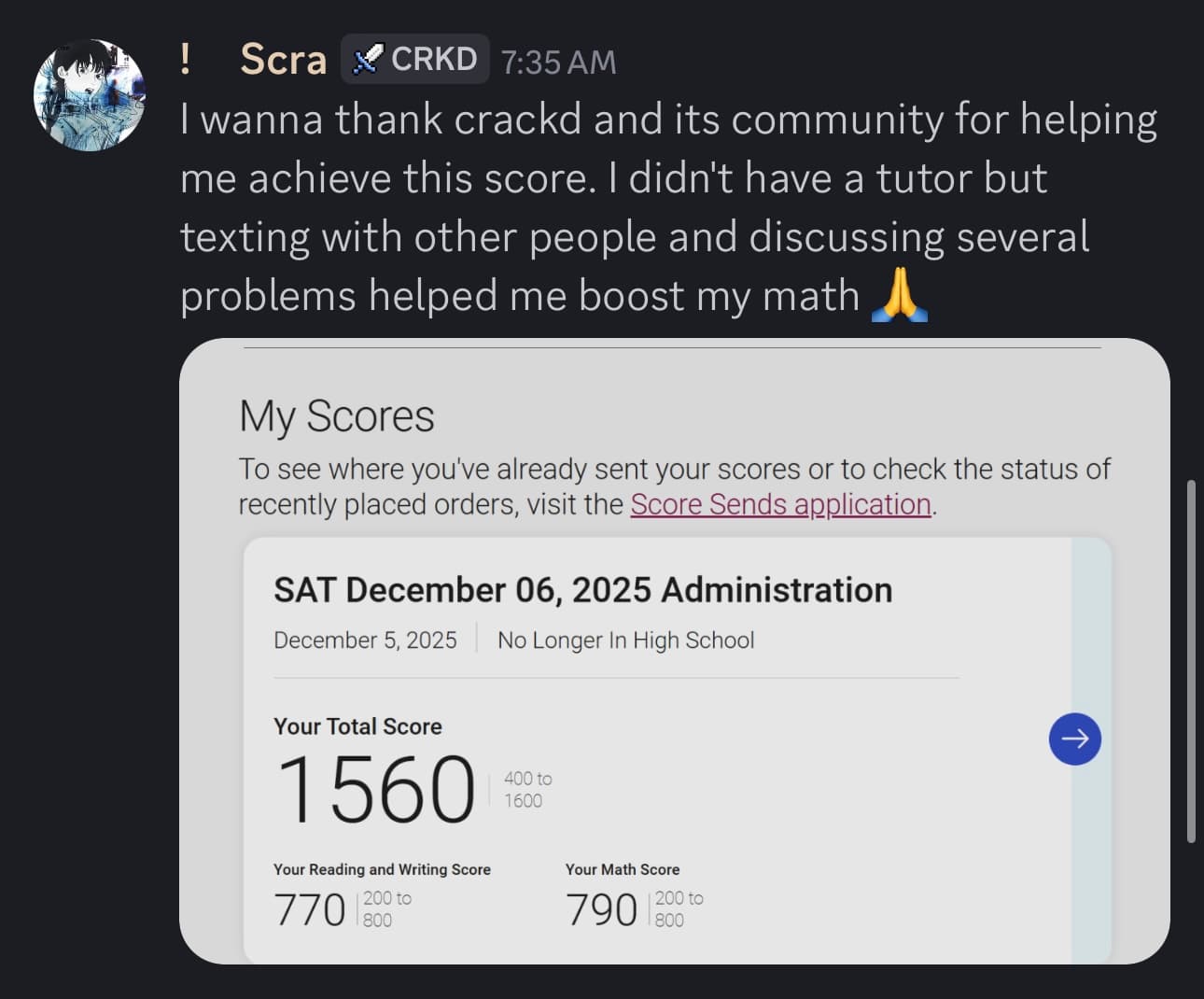 Score screenshot