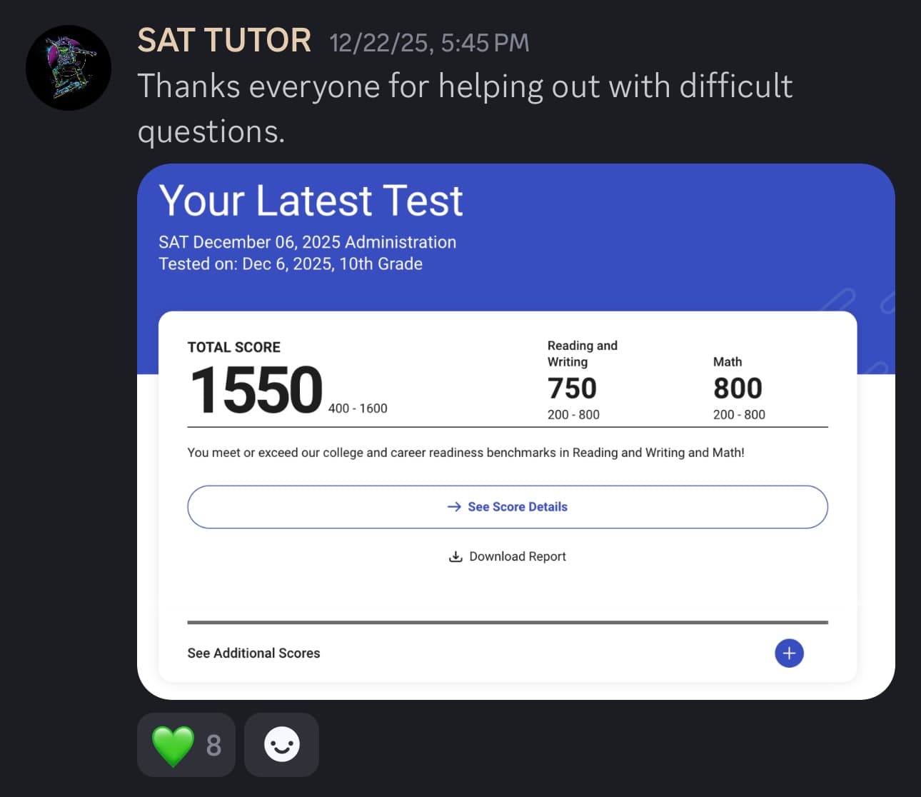 Score screenshot