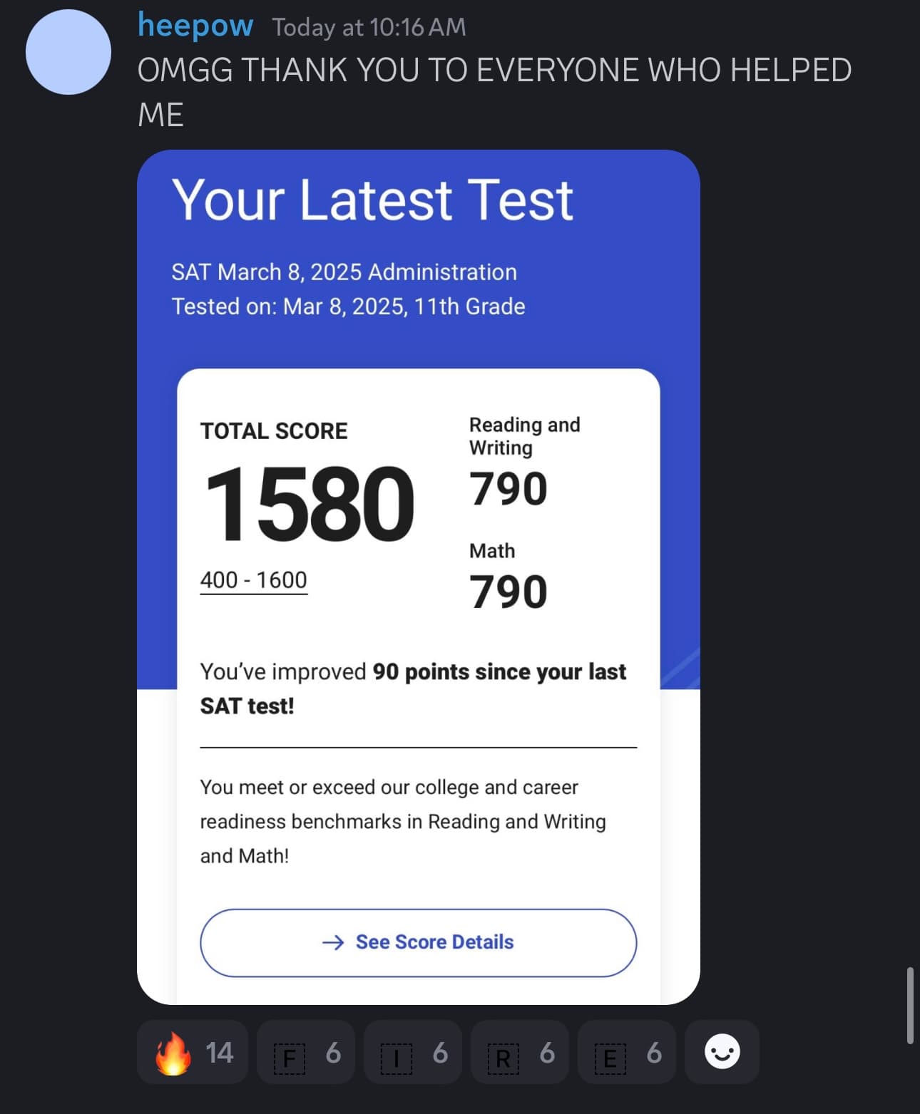 Score screenshot