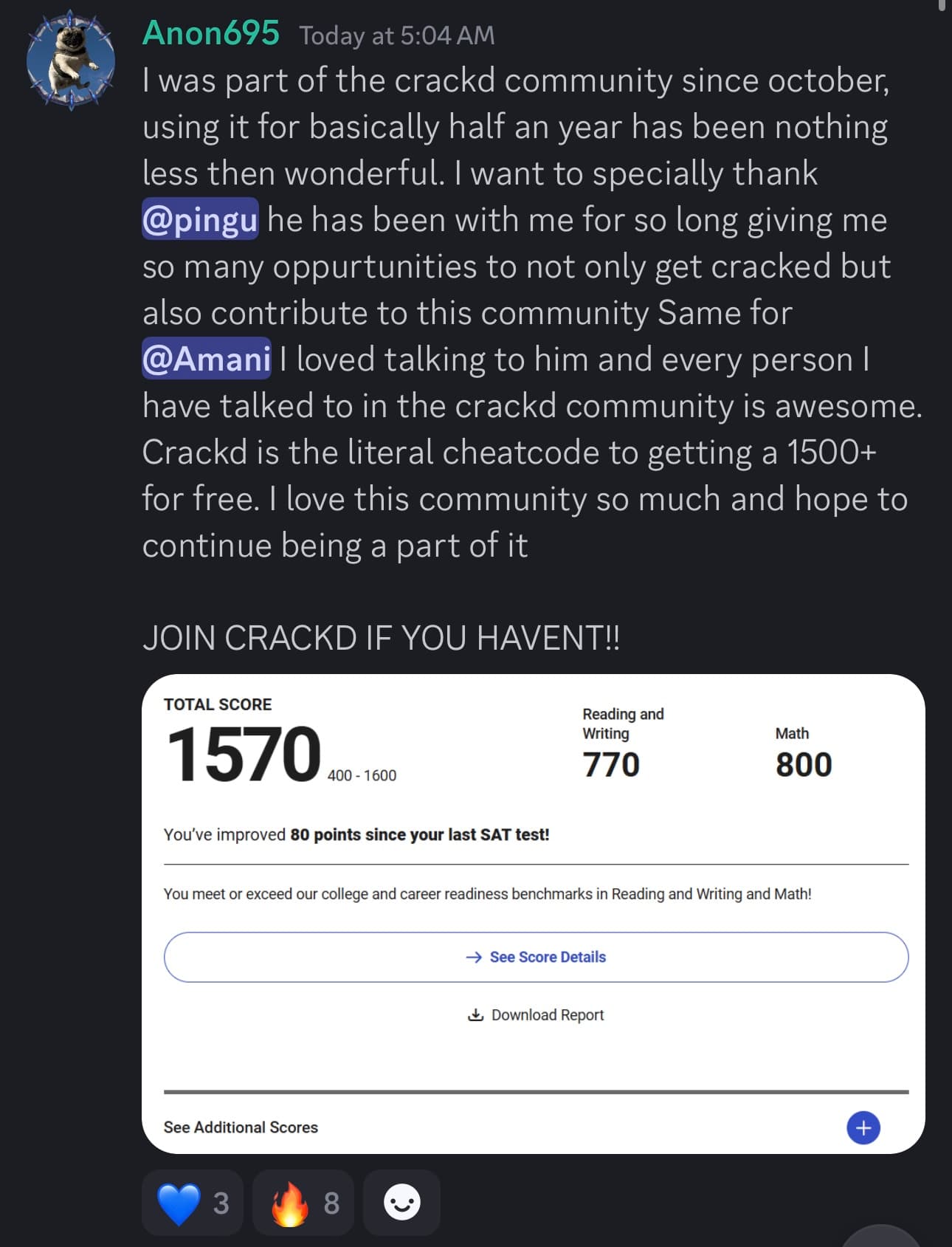 Score screenshot