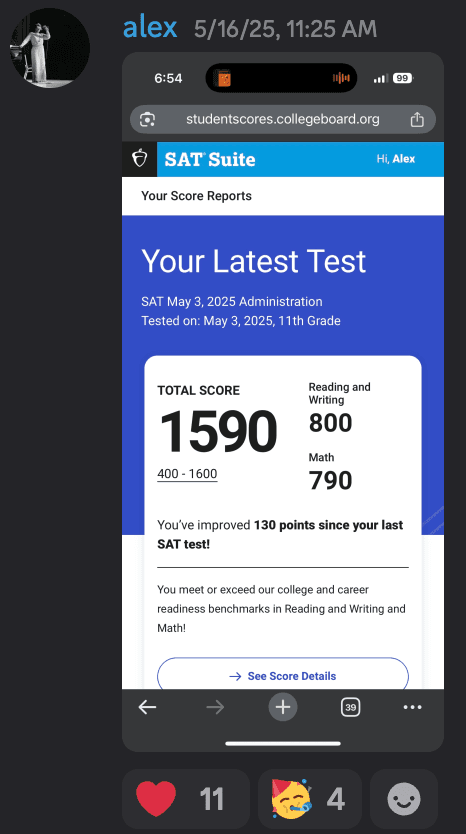 Score screenshot