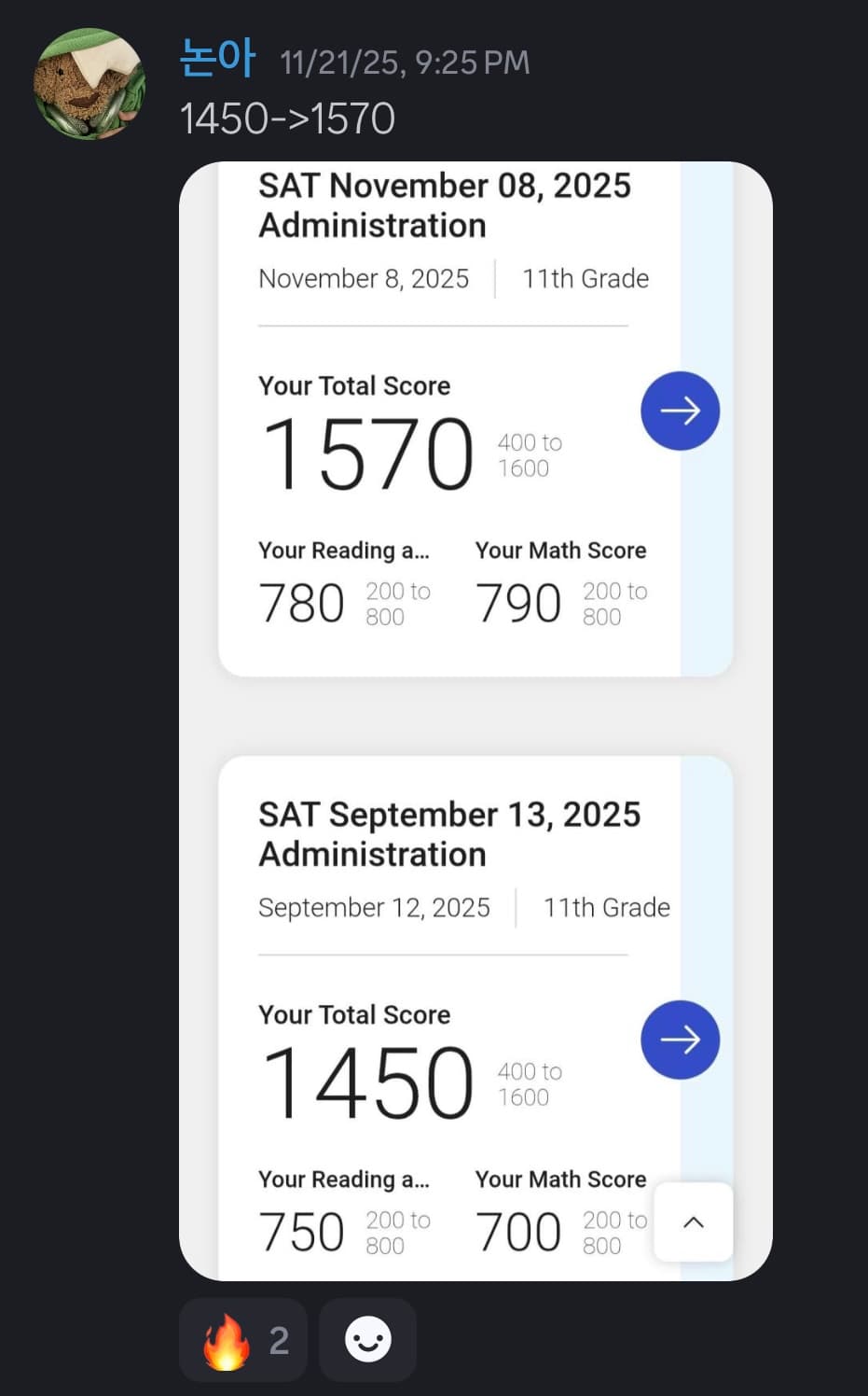 Score screenshot