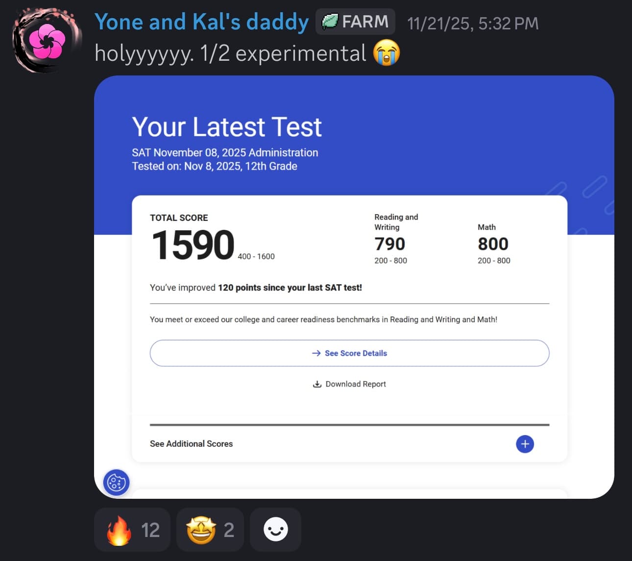 Score screenshot