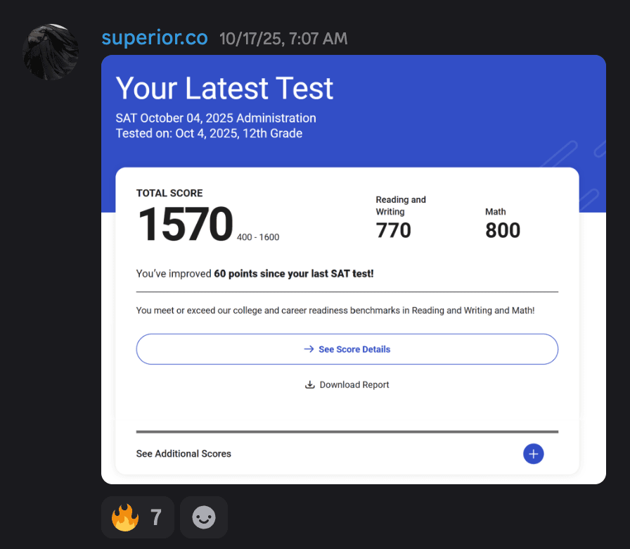 Score screenshot