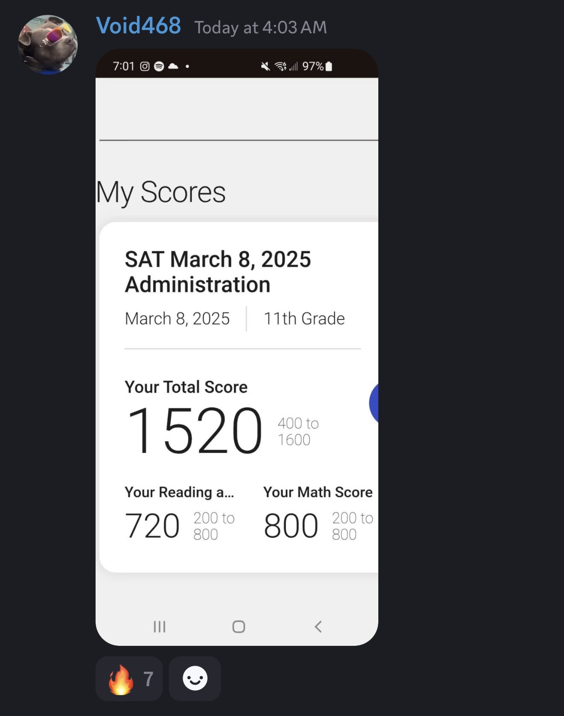 Score screenshot