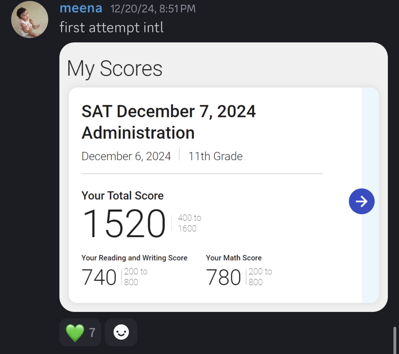 Score screenshot