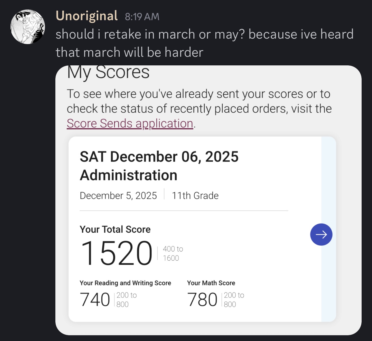 Score screenshot