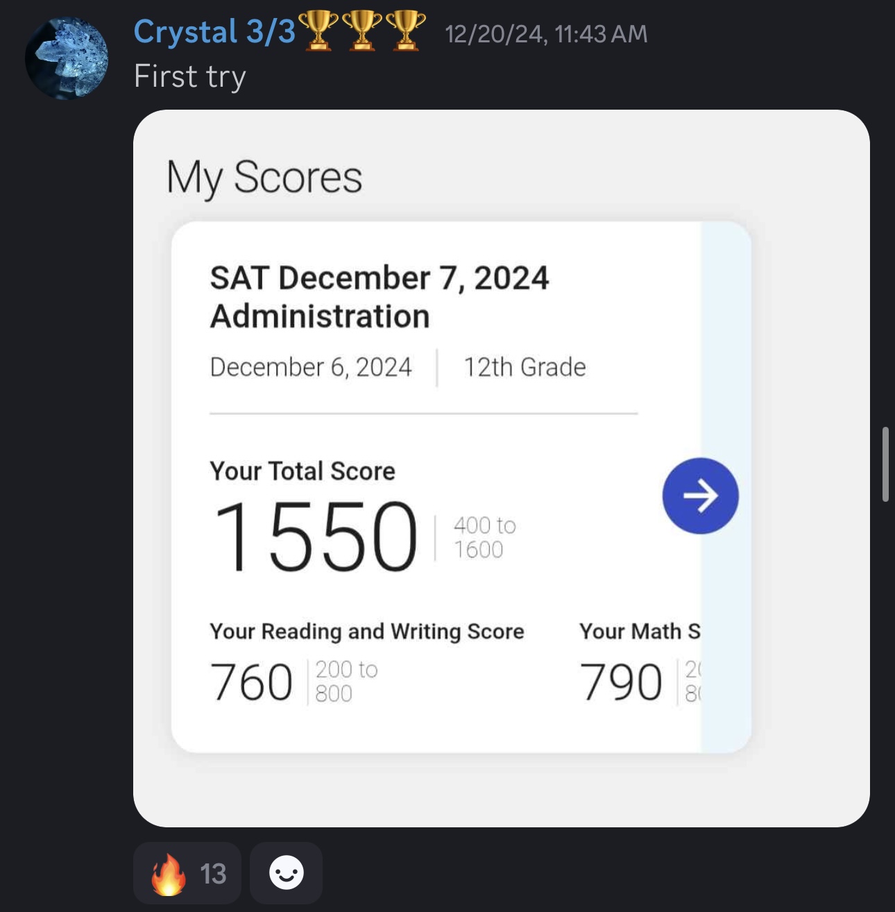 Score screenshot