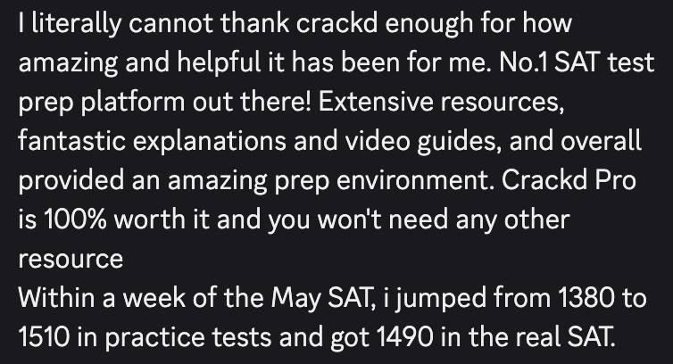 Crackd Pro student testimonial 1